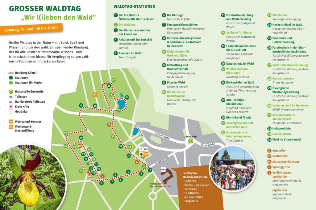 Geländeplan für den Waldtag 2026